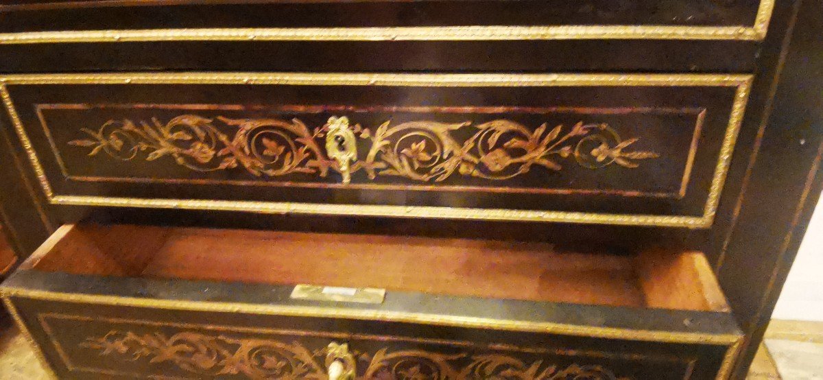 Secretary Napoleon III In Marquetry Of Brass XIX-photo-4