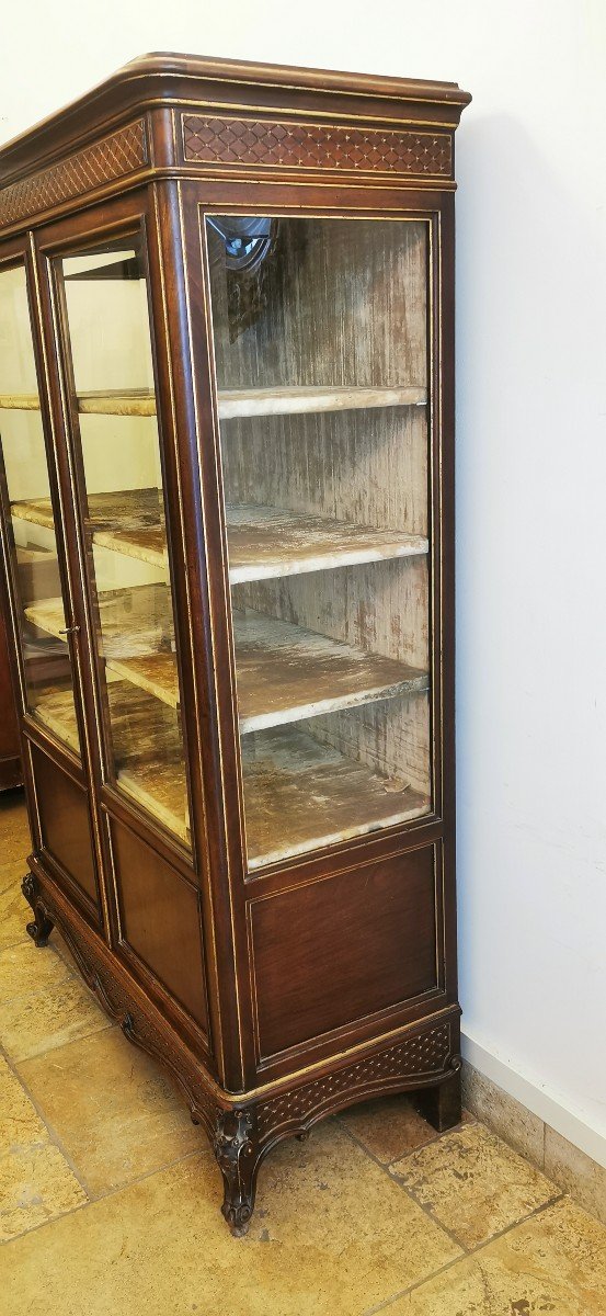 Petite Vitrine Bibliothèque Acajou Napoléon III -photo-4