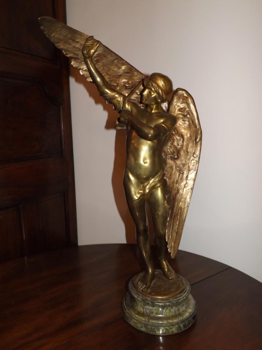 Grand Bronze Représentant Icare Signé B Clementi XIX