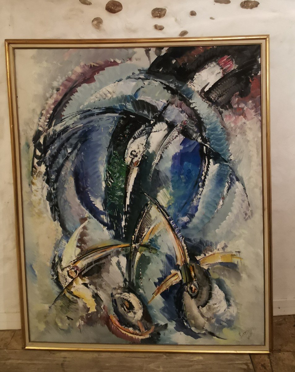 Very Large Oil Paintings Signed Roger Lersy-photo-3