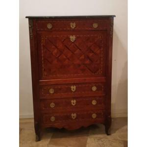 Secretary Marquetry Stamped A Blondeau