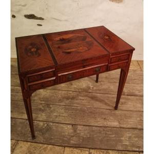 Louis XVI Style Marquetry Dressing Table 1900