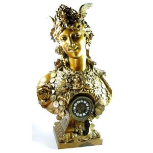 Clock By Arthur Waagen (1833-1898), "time Is Money