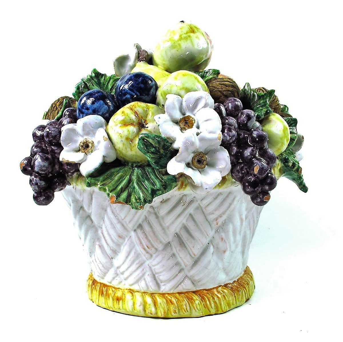 Trompe-l'œil Centerpiece In Glazed Earthenware From Malicorne