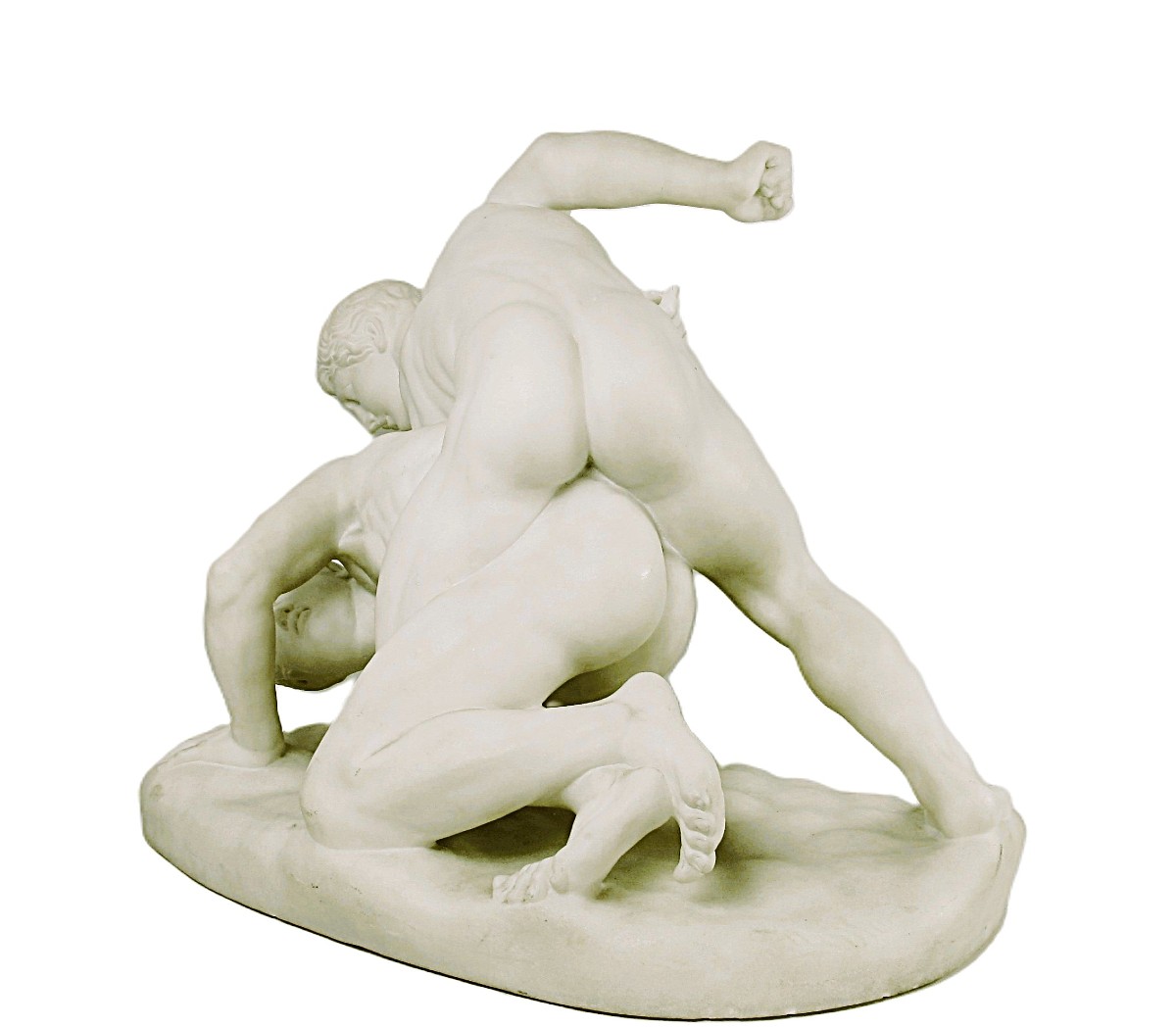 Important Marble Group After The Antique The Wrestlers -photo-3