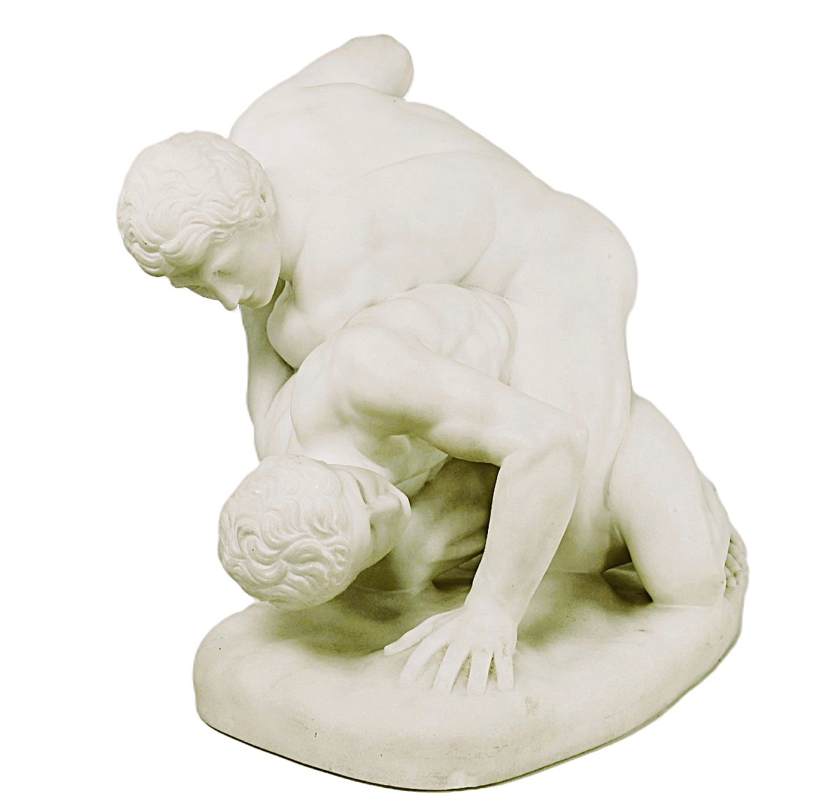 Important Marble Group After The Antique The Wrestlers -photo-5
