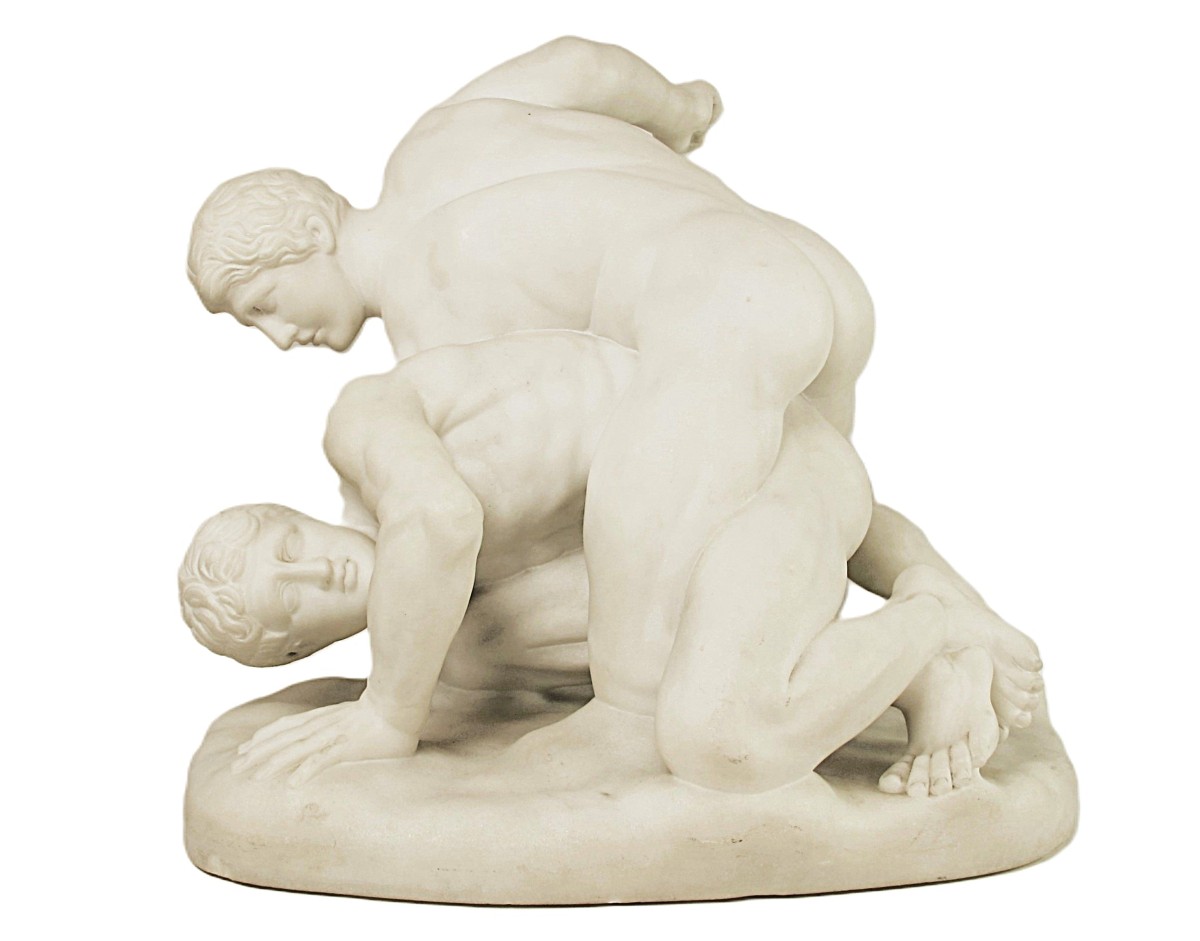 Important Marble Group After The Antique The Wrestlers 