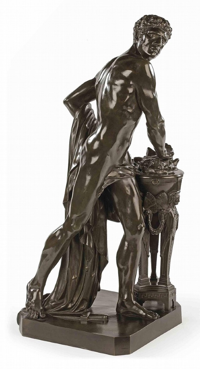 Grand bronze « Mucius Scaevola bravant la douleur » d’après Deseine, Louis Pierre (1749 – 1822)