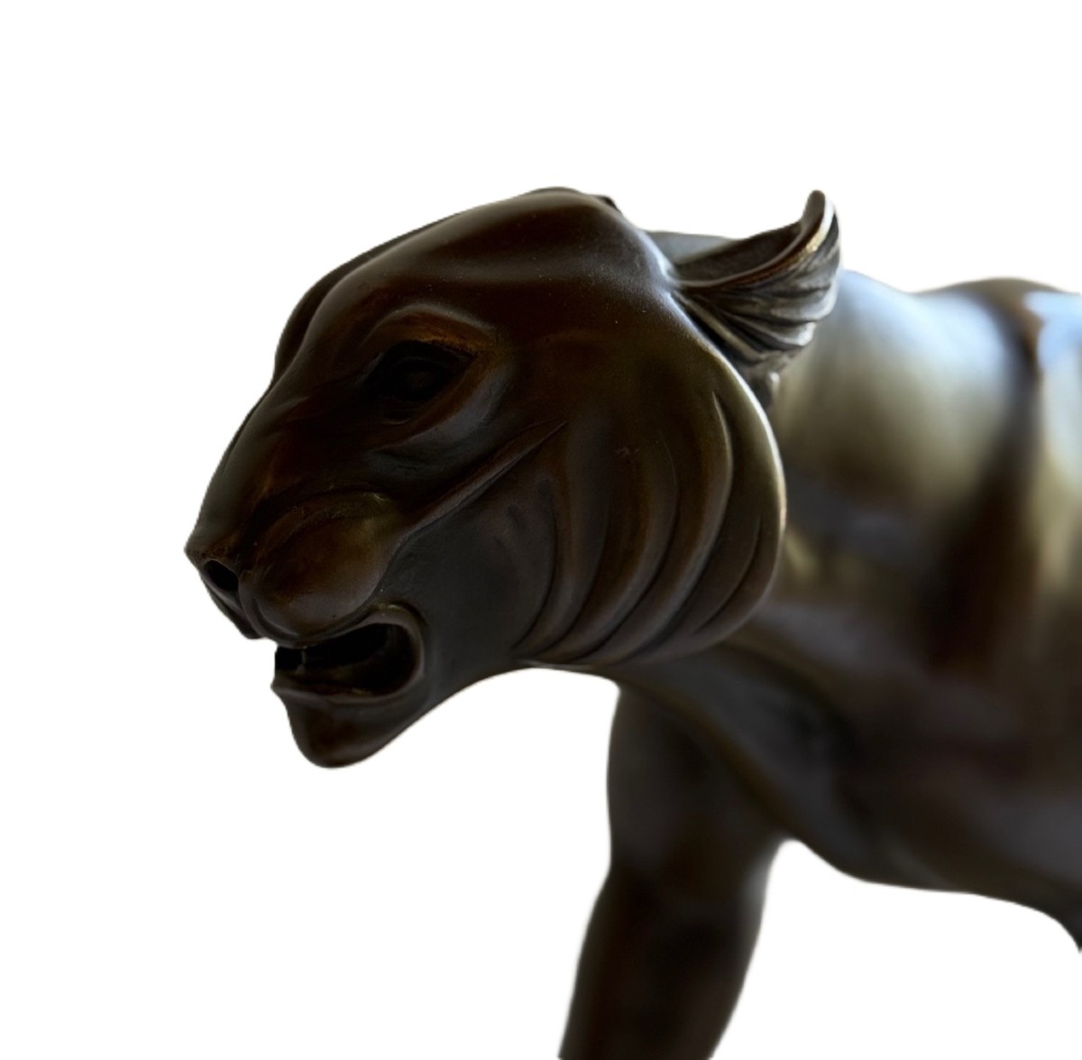 Sculpture Panthère Art Déco en Bronze-photo-2