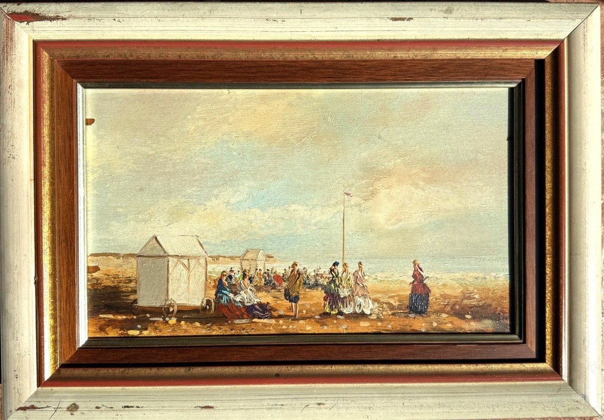 Beach Scenes In Deauville By Marc Clauzade (1957)-photo-1