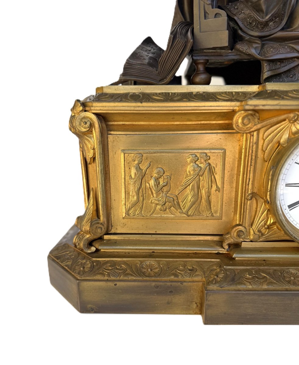 Pendule en Bronze XIX siècle de Raingo Frères Paris et Carrier Belleuse-photo-1