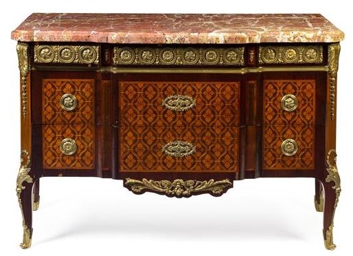 Transitional Style Commode From The Riesener Model, Executed In The Late 19th Century