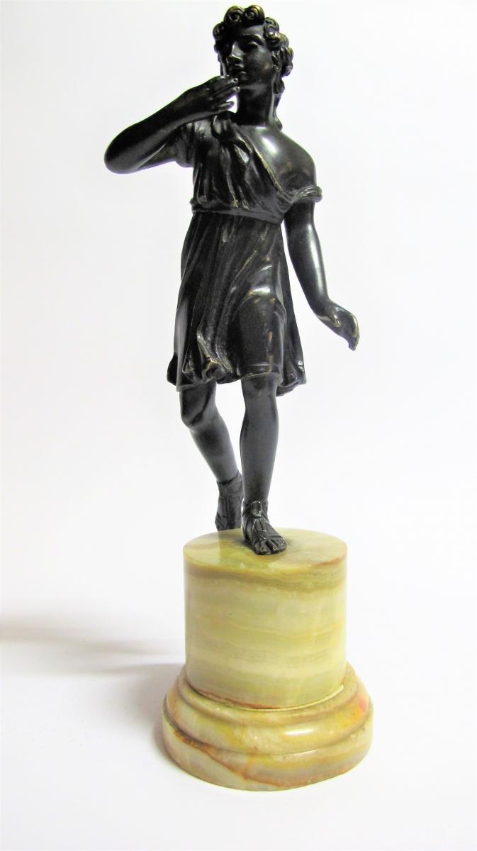 Pair Of Antique Sculptures Representing Atalante And Hippomène, 19th Century-photo-2