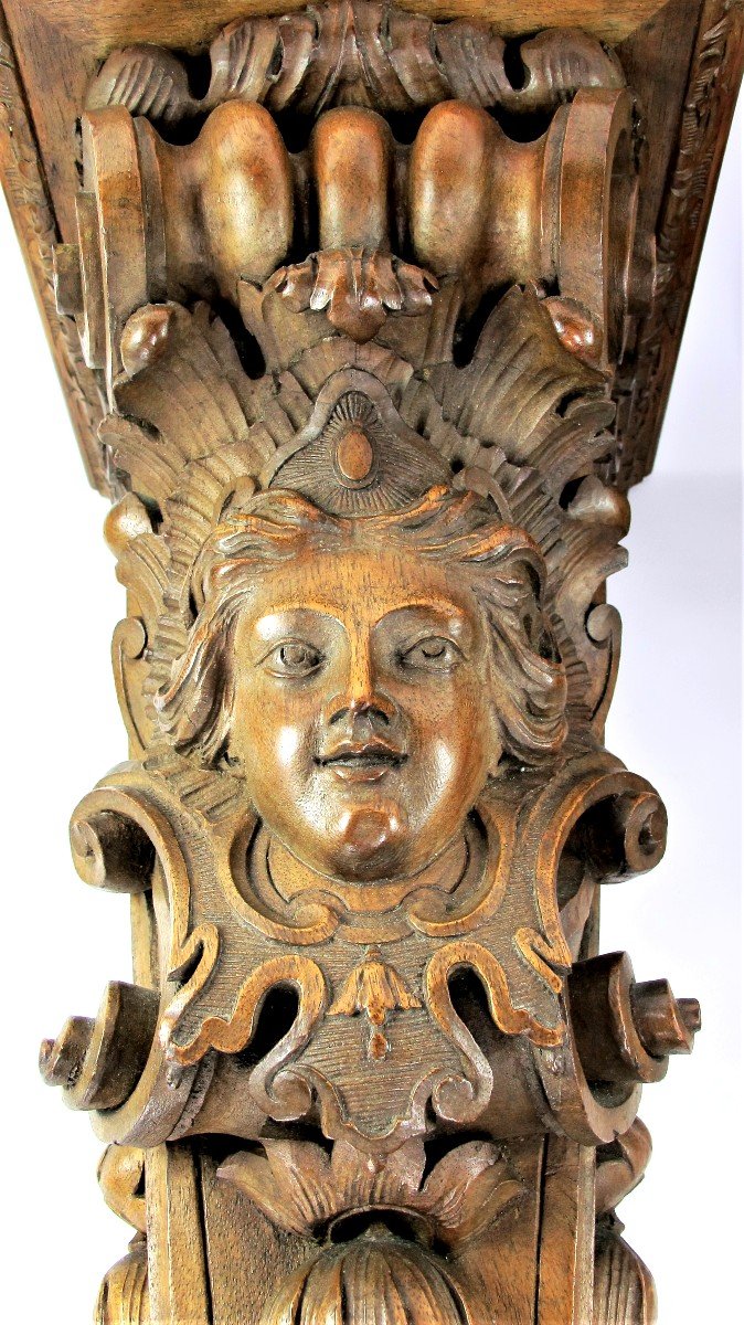 Pair Of Regency Style Wall Sconce Consoles, Late 19th Century-photo-2