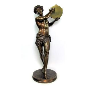 Sculpture En Bronze « Danseur De Saltarelle » De Justin Chrysostôme Sanson (1833 – 1910)