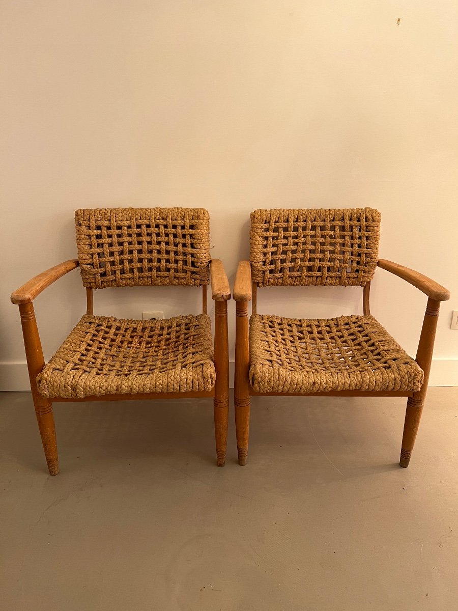 Audoux Minet. Pair Of Armchair-photo-4