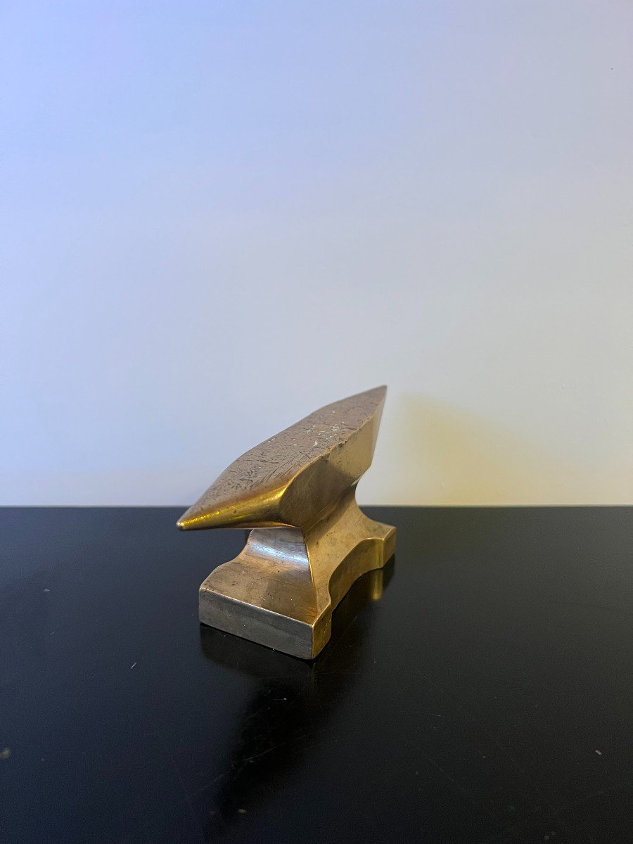 Enclume En Bronze De Bijoutier Ou Horloger .-photo-3