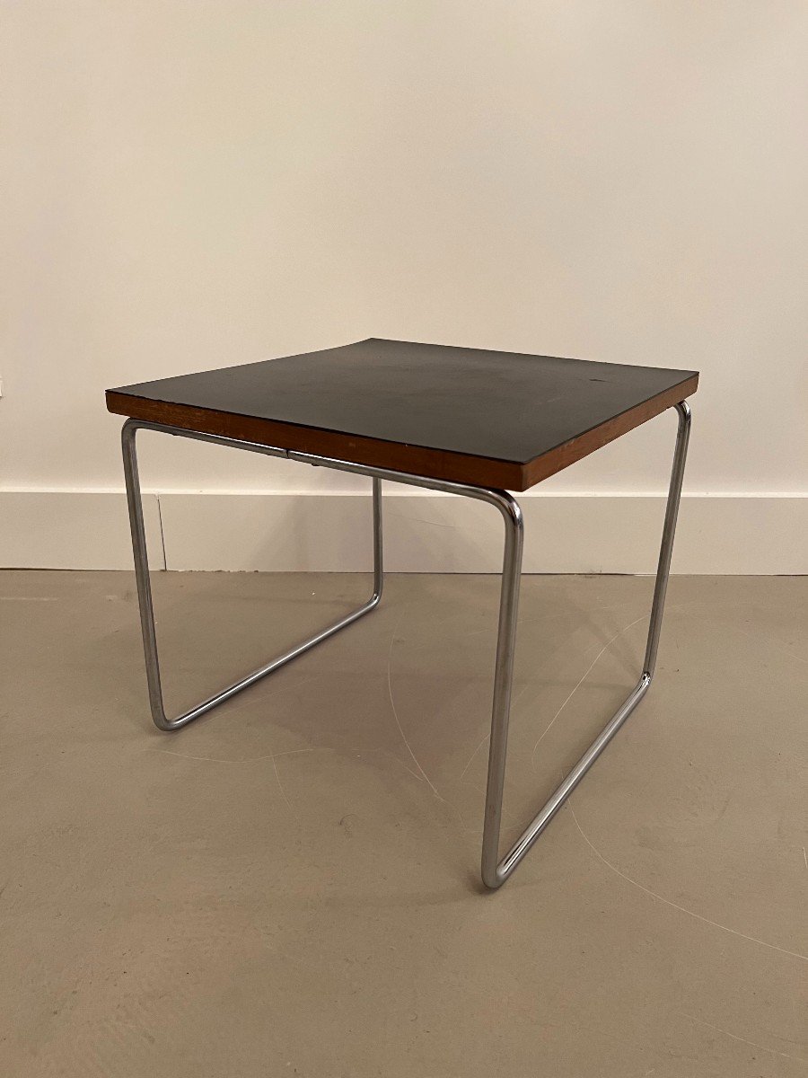 Table Basse Par Pierre Guariche Pour Steiner, Modèle Volante, bout de canapé design 1950 .-photo-2