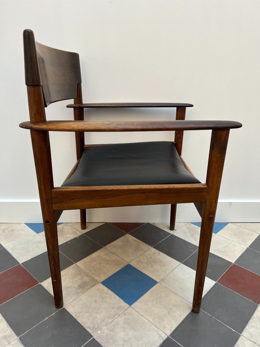 Grete Jalk Danish Rosewood Armchair Scandinavian Design.-photo-4