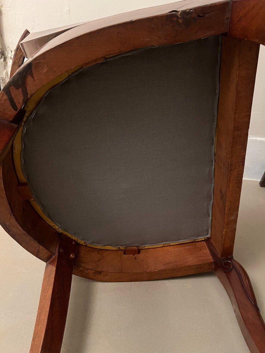 Pair Of Empire Mahogany Chairs.-photo-7