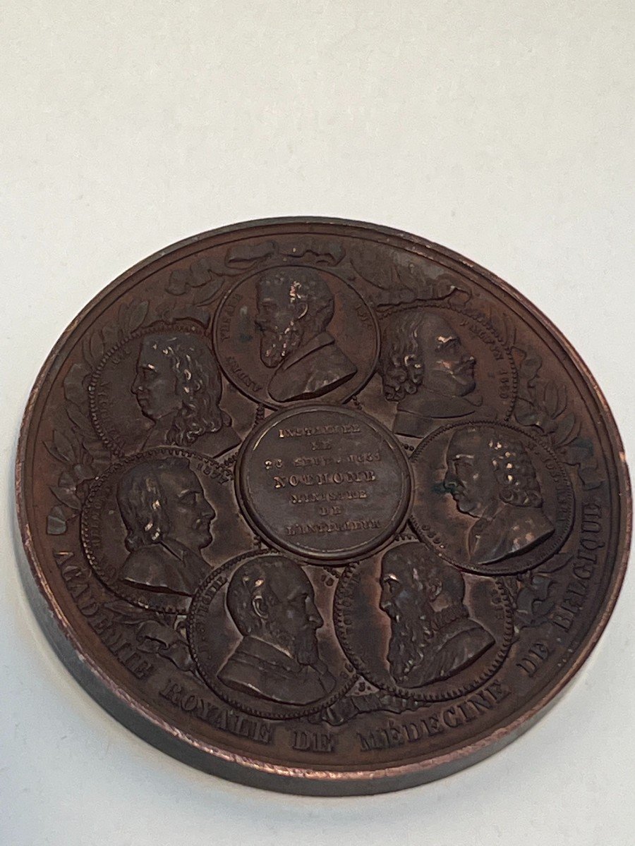 Belgium, Bronze Medal By Jouvenel. Leopold First King Of Belgian Medicine.-photo-3
