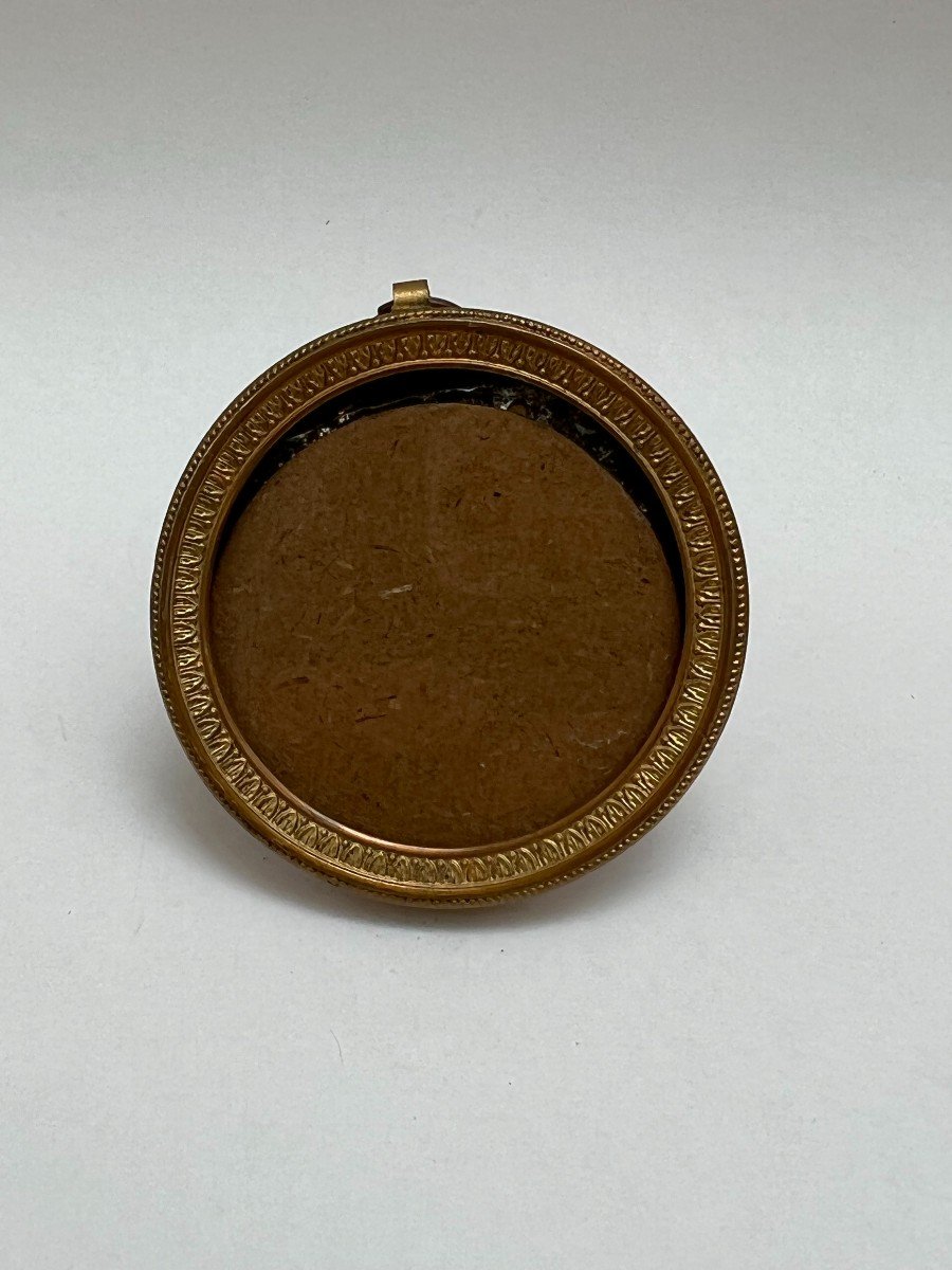 Cadre Photo En Bronze Doré Epoque XIX Eme Siècle.-photo-2