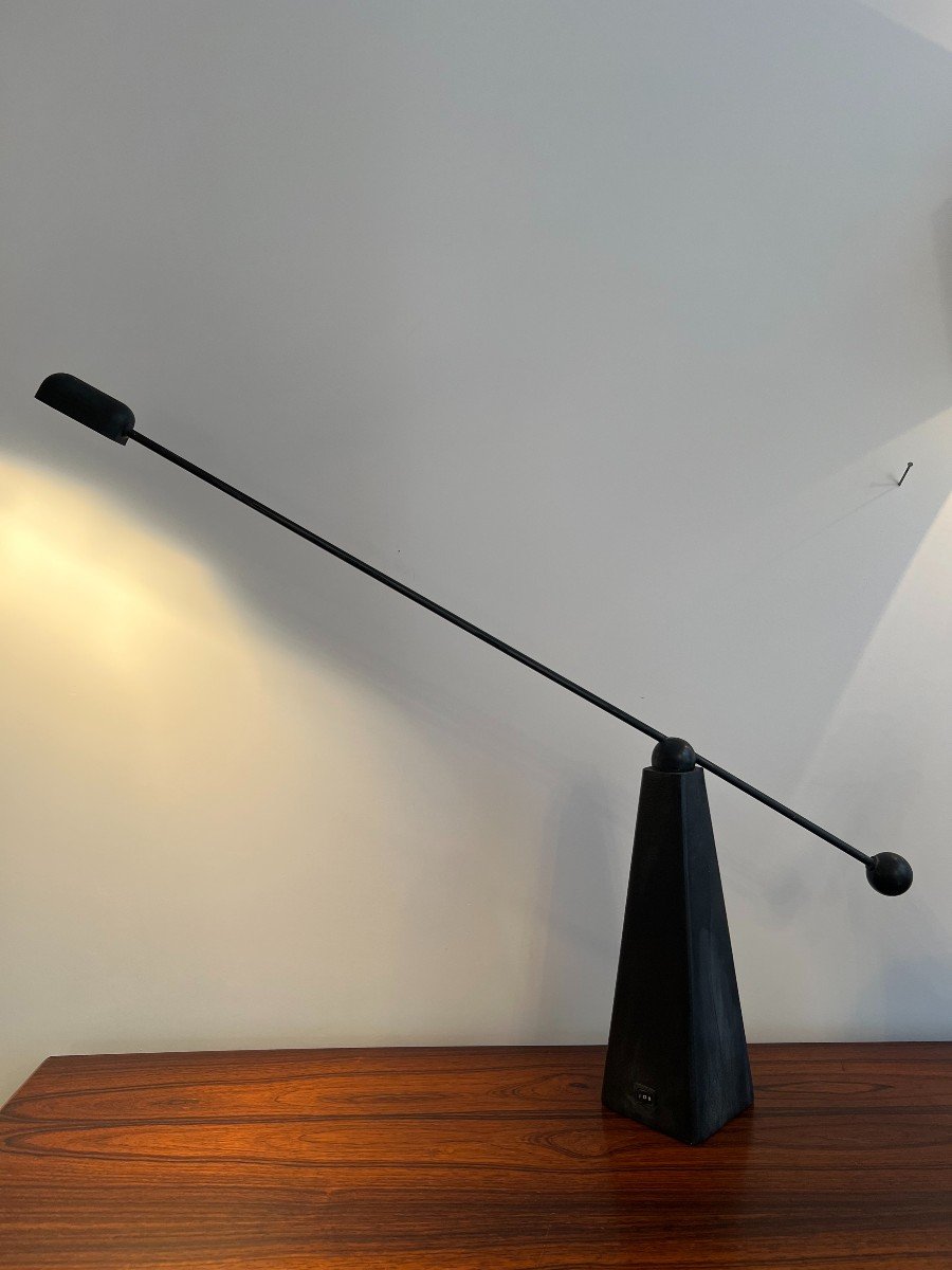 Italie , Design 1980 Lampe De Bureau Model Orbit Par Ron Rezek-photo-3