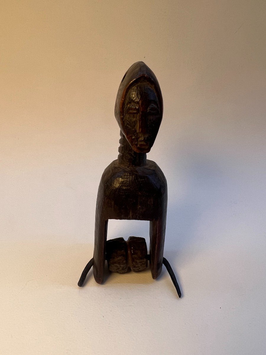 Baoulé Cote  d'Ivoire , étrier De Poulie De Métier A Tisser .-photo-2