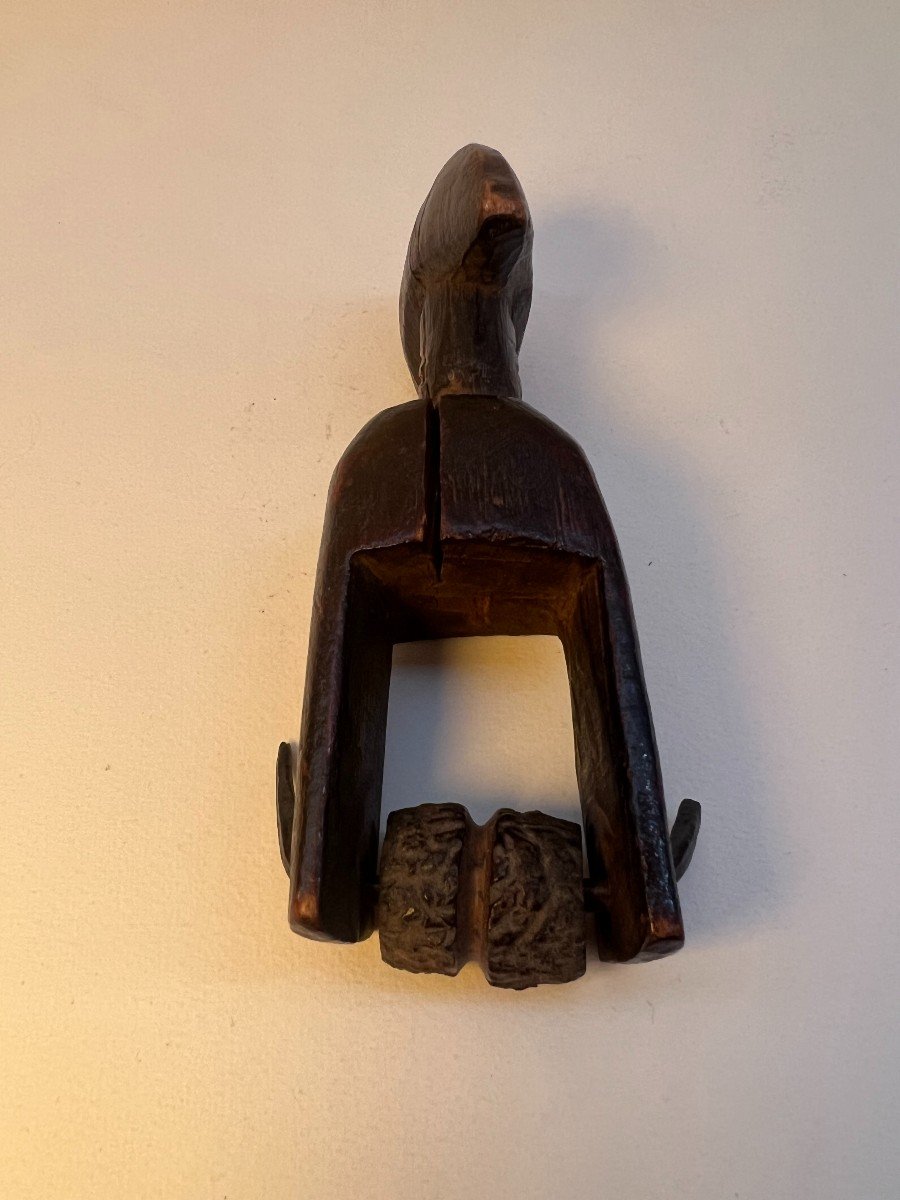 Baoulé Cote  d'Ivoire , étrier De Poulie De Métier A Tisser .-photo-3
