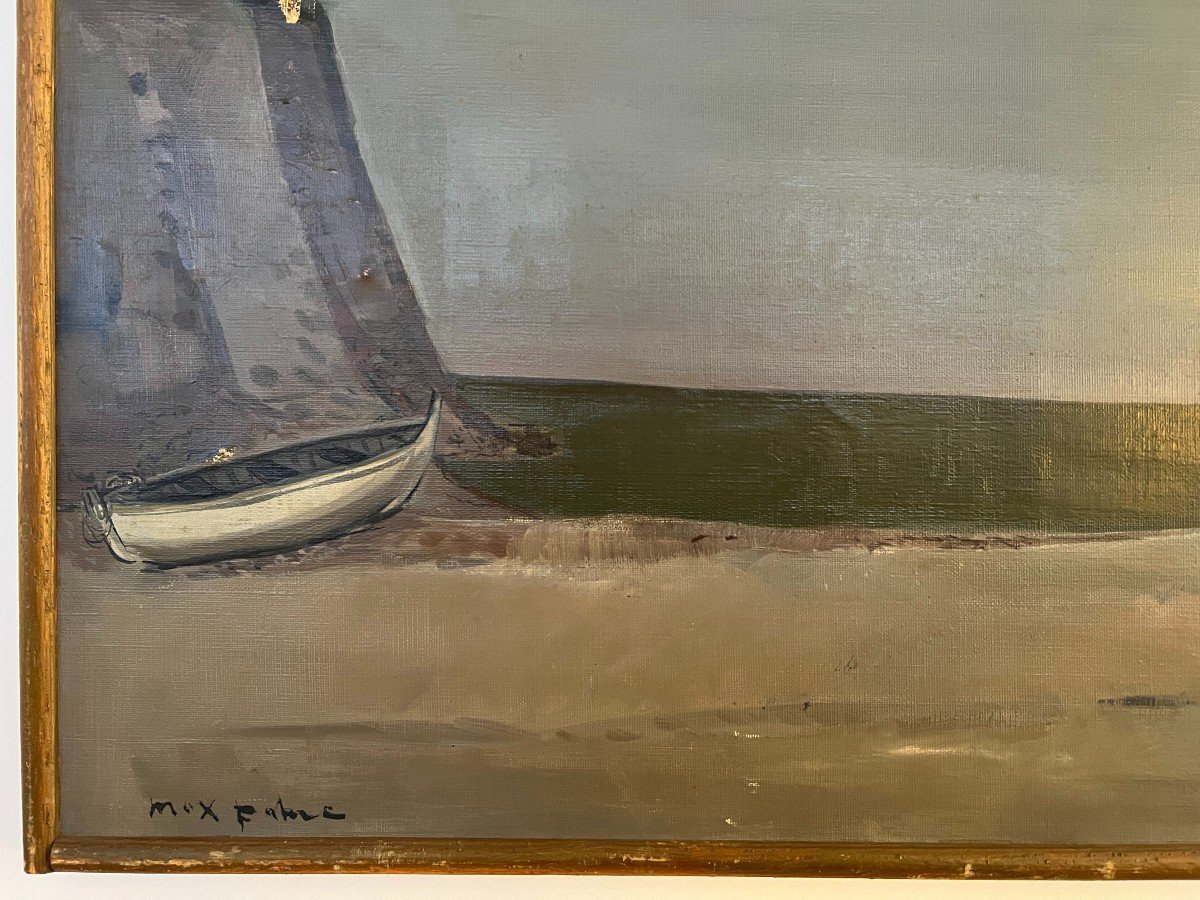 Max Fabre (1928-2021) Painting, The Boat 1954.-photo-4