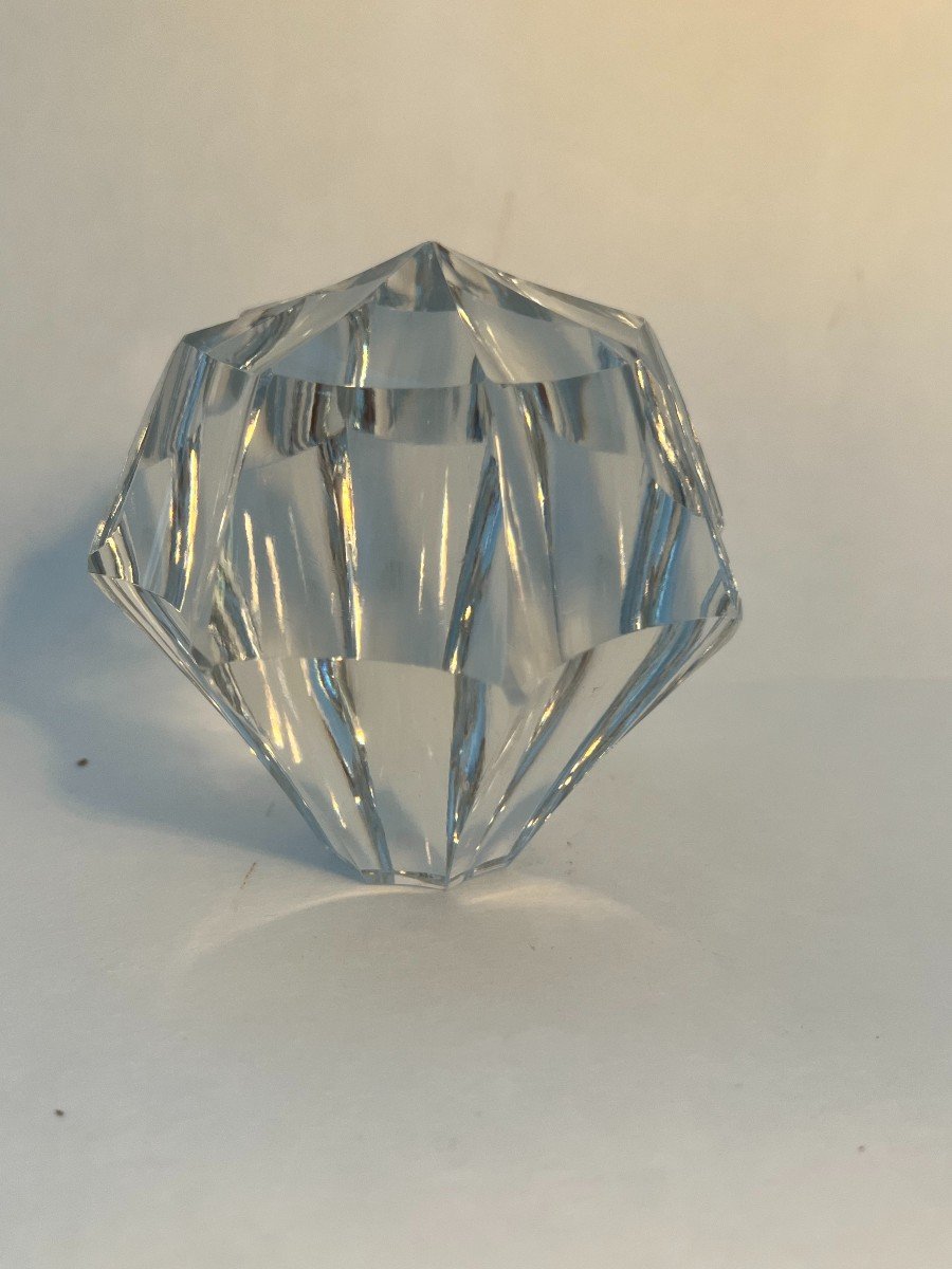 Presse Papier En Verre De Forme Diamant .-photo-2