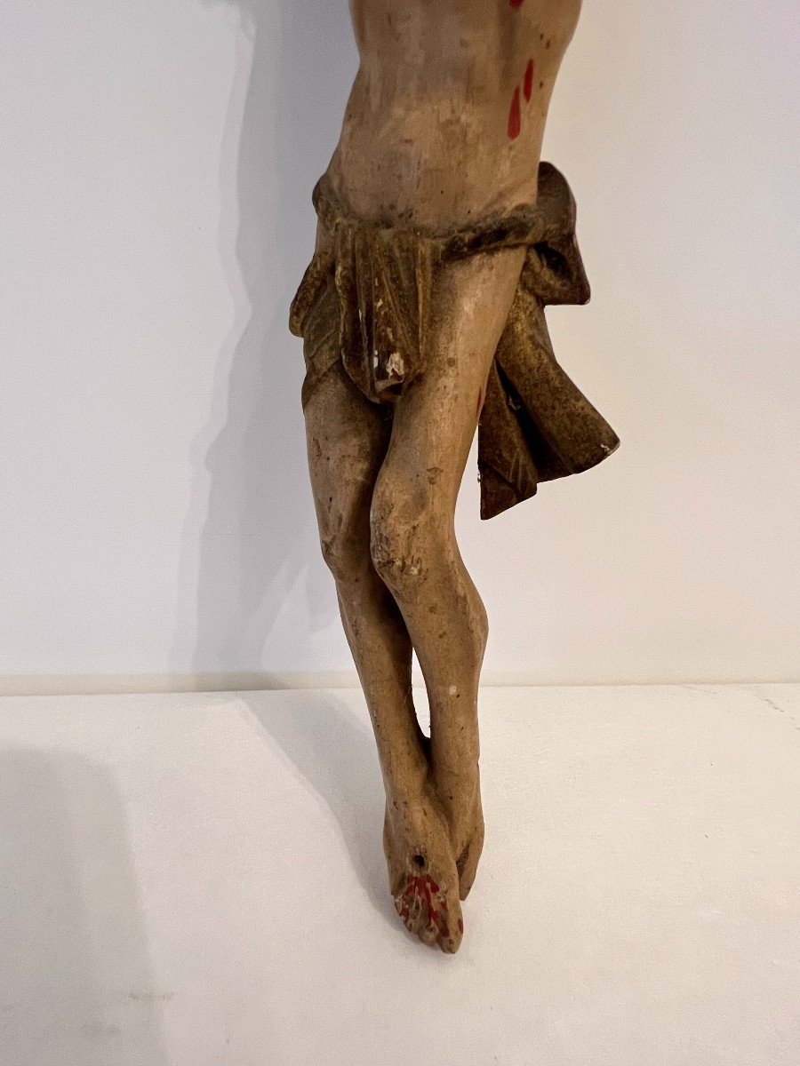 Sculpture, Body Of A Christ In Polychrome Wood.-photo-4