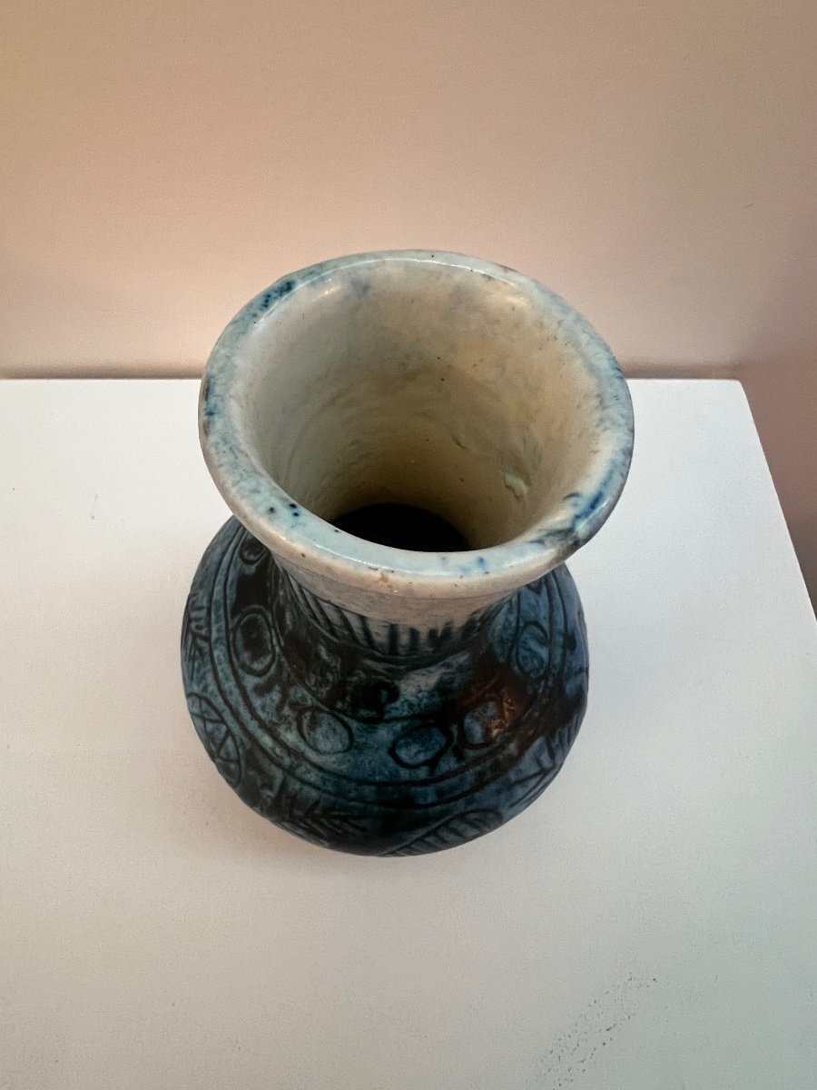 Jacques Blin . Vase Balustre Céramique  XX Eme Siècle .-photo-5