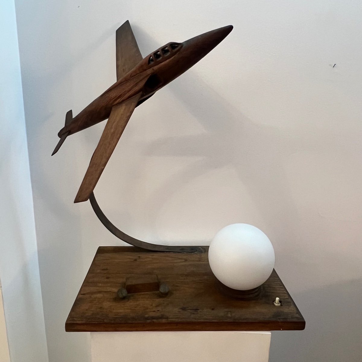 Art Deco Lamp, Aviation Plane.