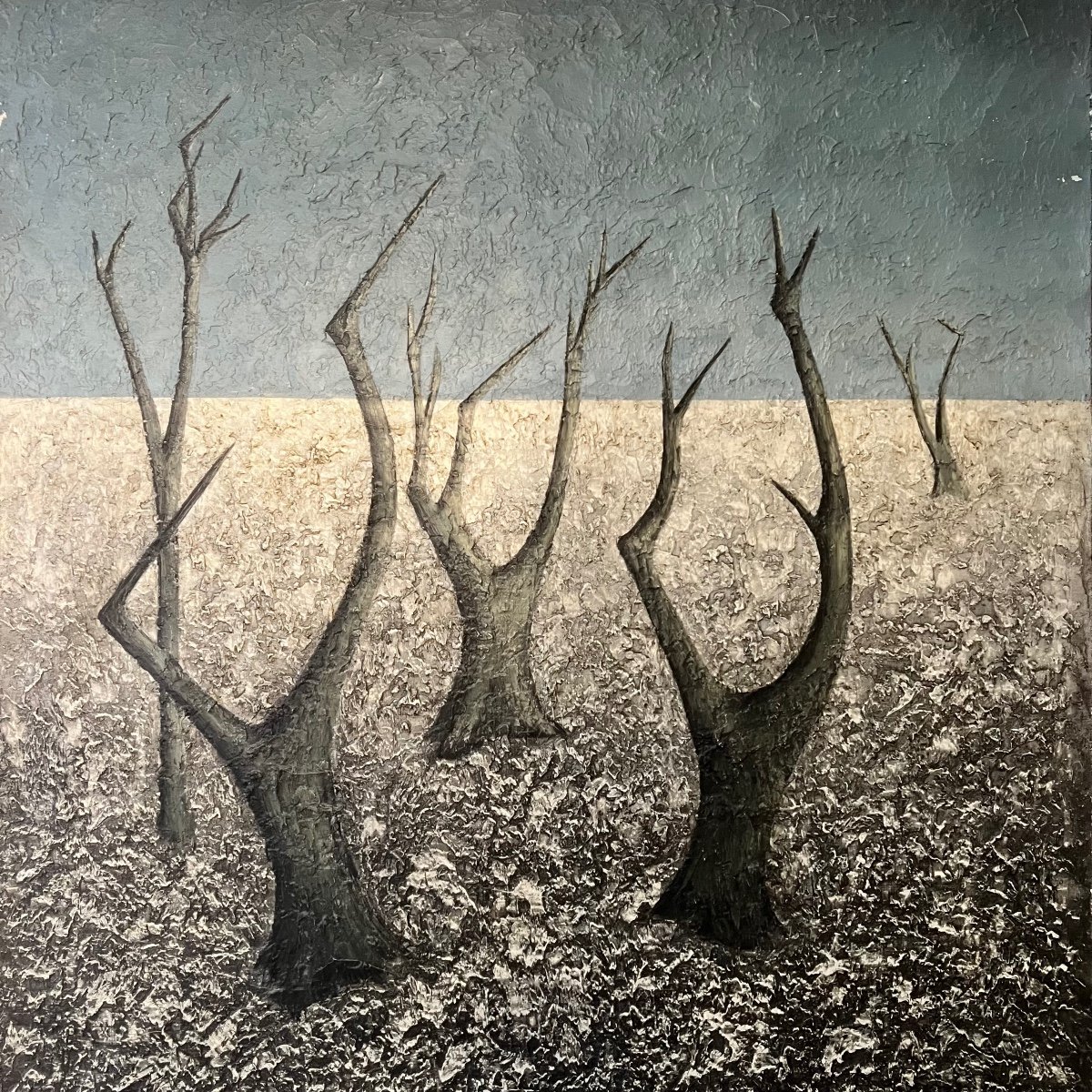 Hubert Aicardi. Oil Paintings On Canvas: Trees 1954