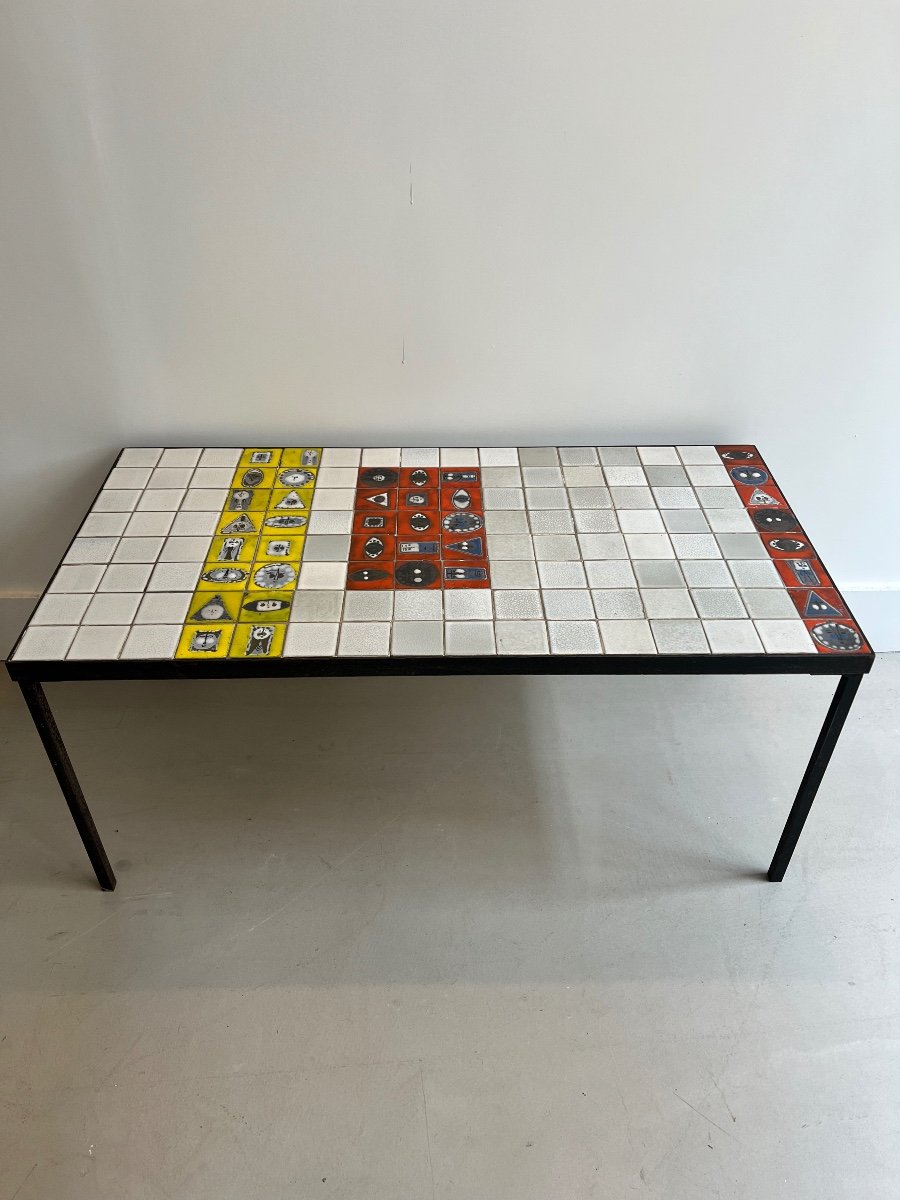 Roger Capron, Ceramic Coffee Table.-photo-2