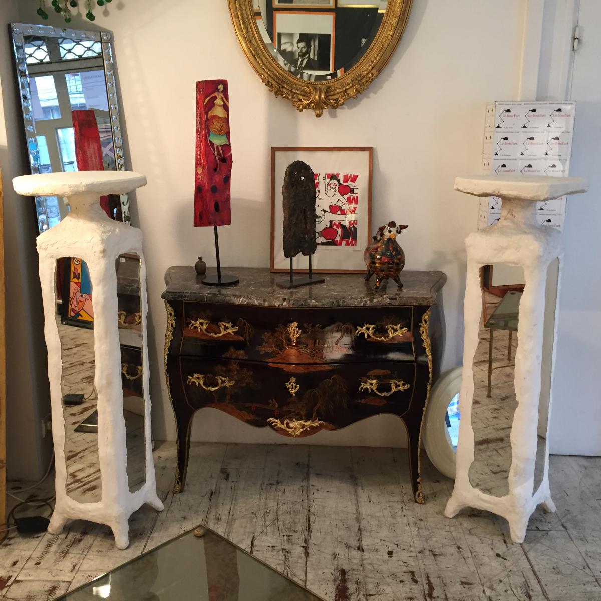 Rare Pair Of Column Mirror XXeme