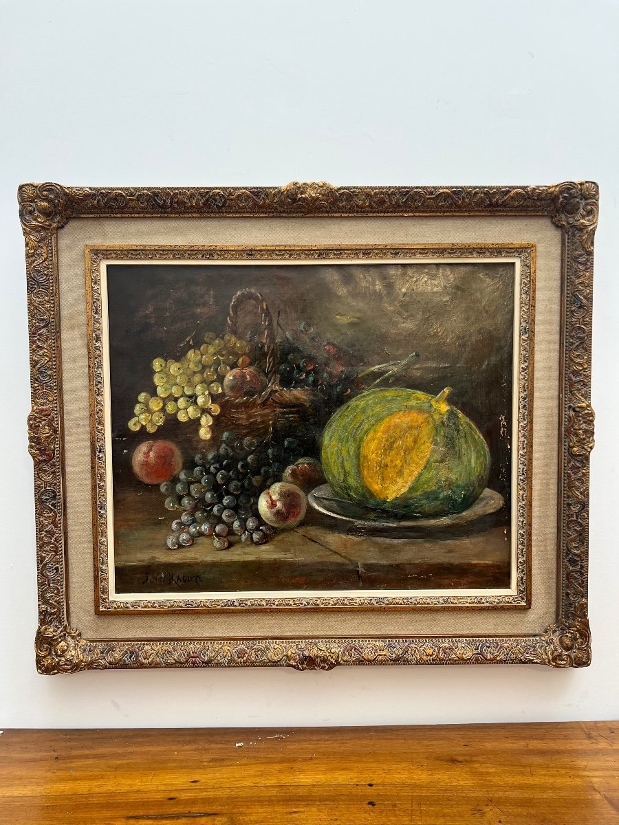 Tableau , Nature Morte Par Jules Félix Ragot . -photo-2