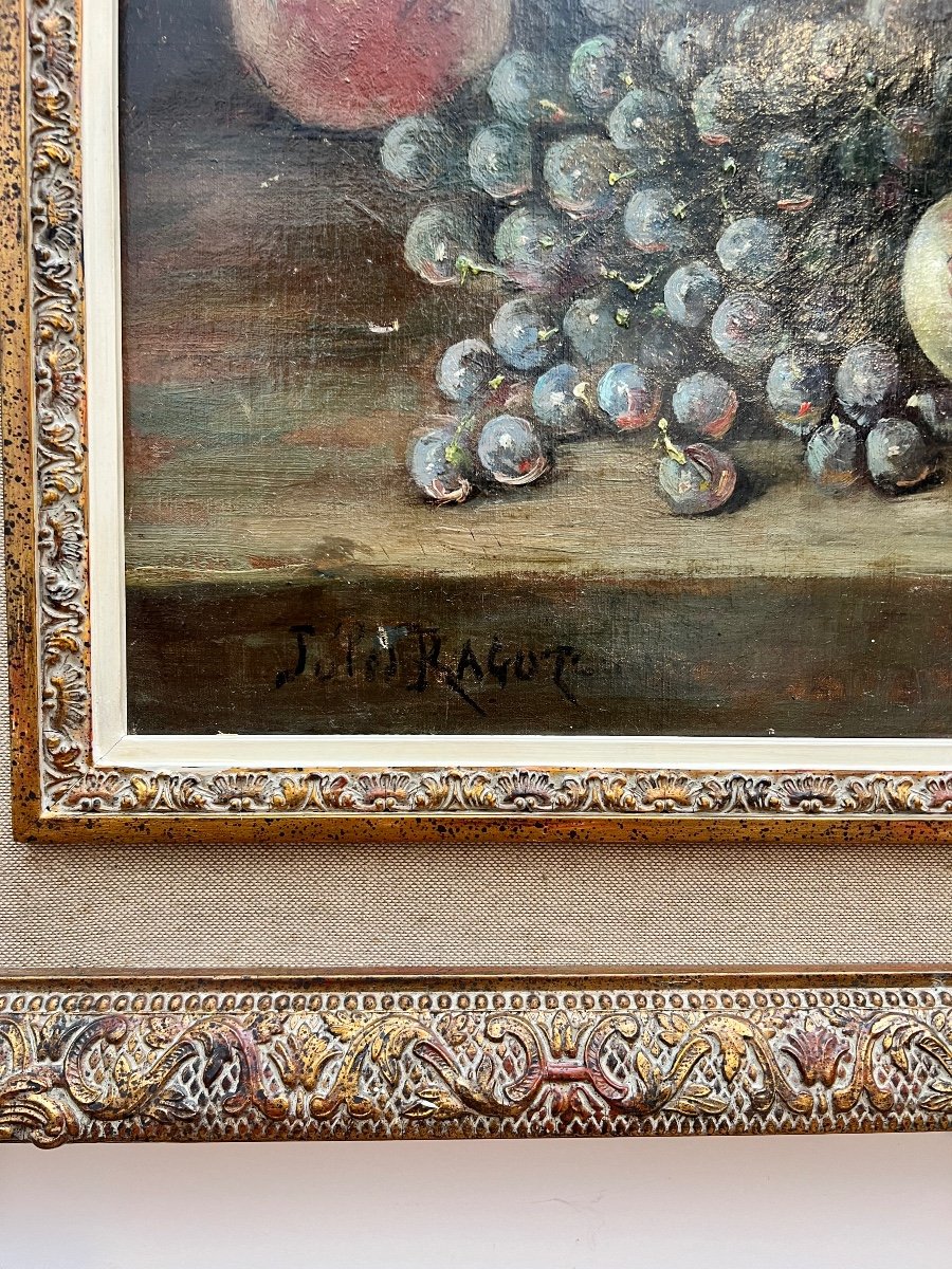 Tableau , Nature Morte Par Jules Félix Ragot . -photo-3