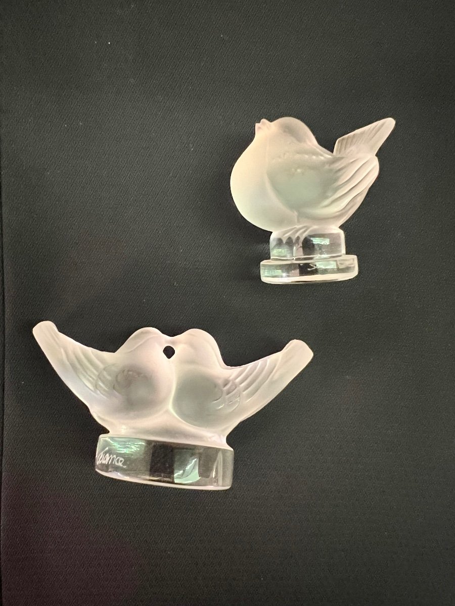Lalique France Crystal Bird.-photo-3