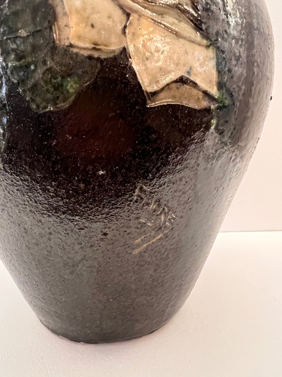 Félix Faure, Art Deco Ceramic Vase. Isère Grenoble -photo-1