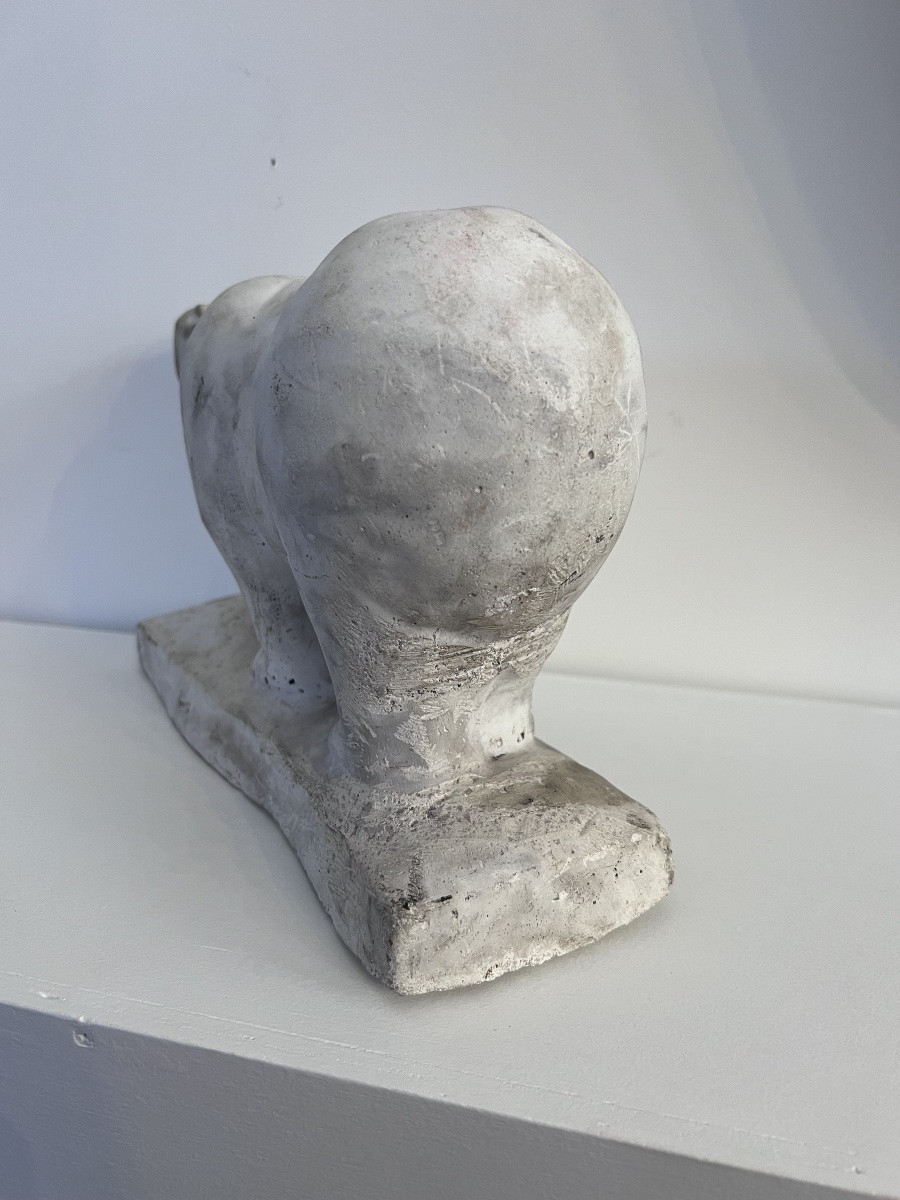 Polar Bear, Plaster Sculpture.-photo-2