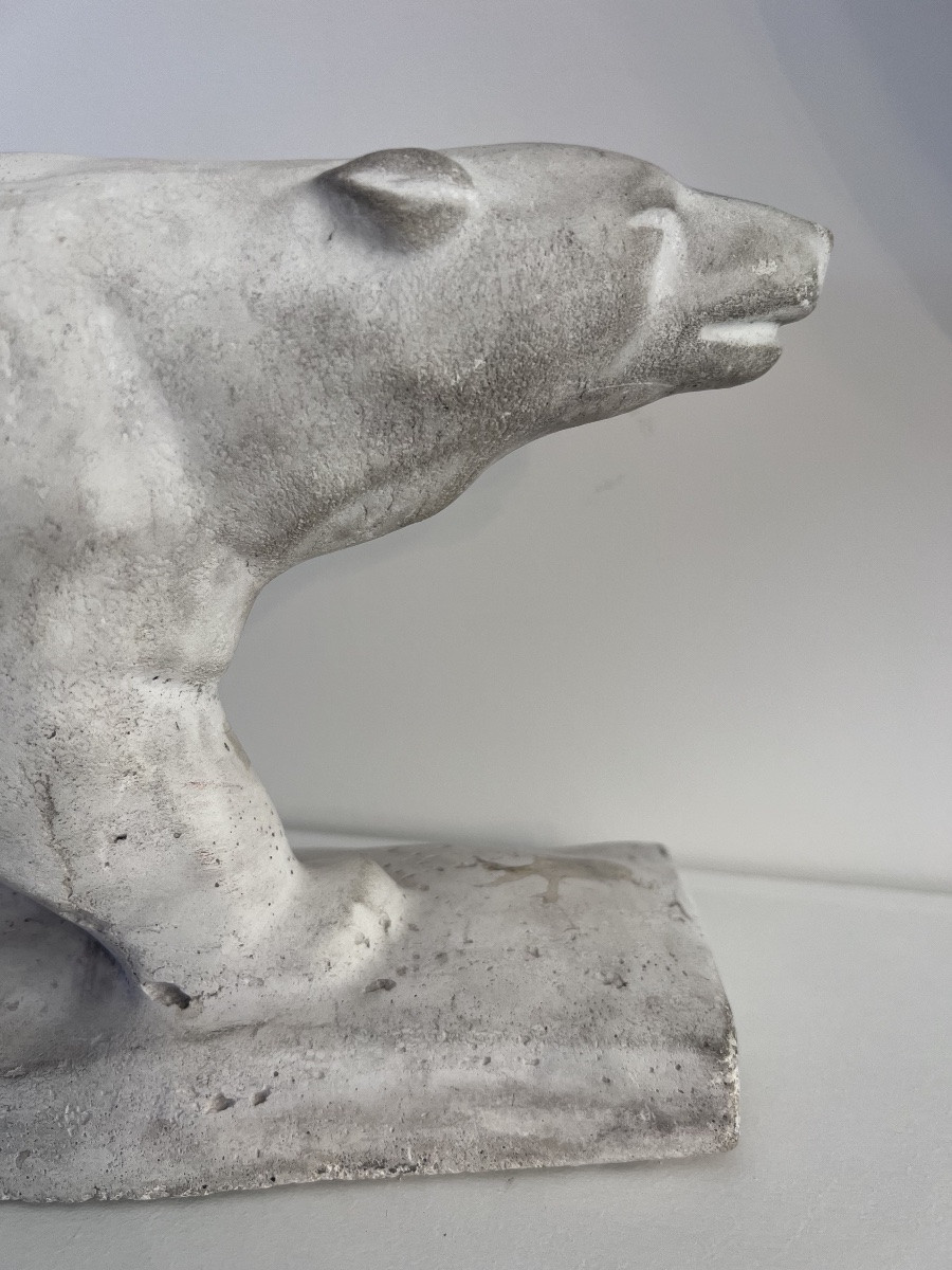 Polar Bear, Plaster Sculpture.-photo-3