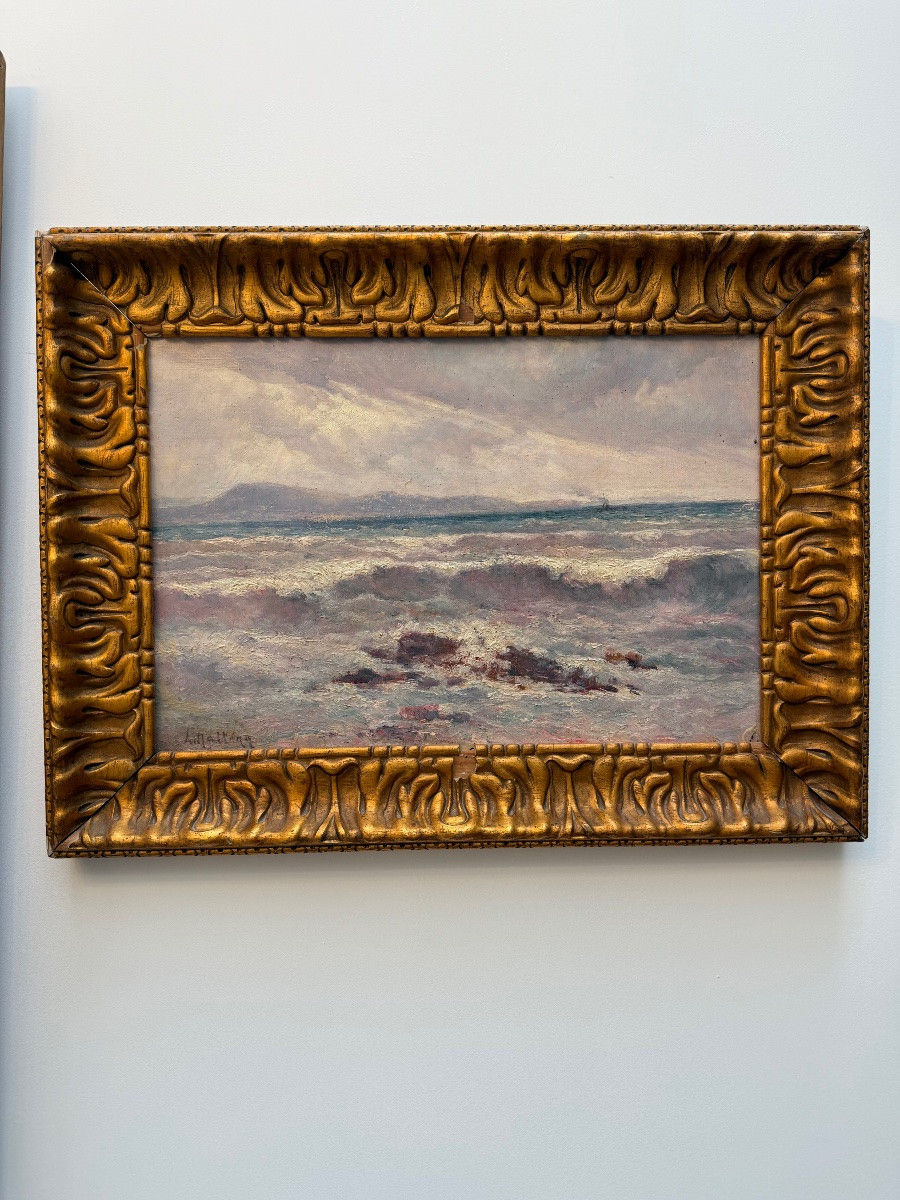 Louis Nattero , tableau marine , Méditerranée Marseille , Toulon .-photo-2