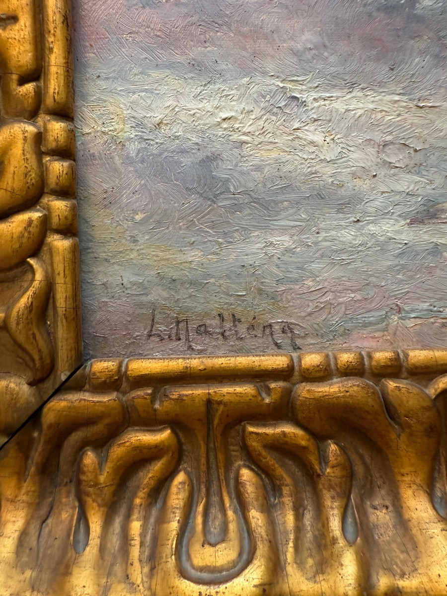 Louis Nattero , tableau marine , Méditerranée Marseille , Toulon .-photo-1