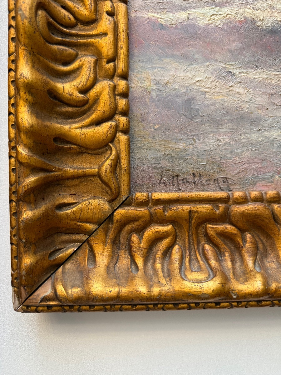 Louis Nattero , tableau marine , Méditerranée Marseille , Toulon .-photo-2