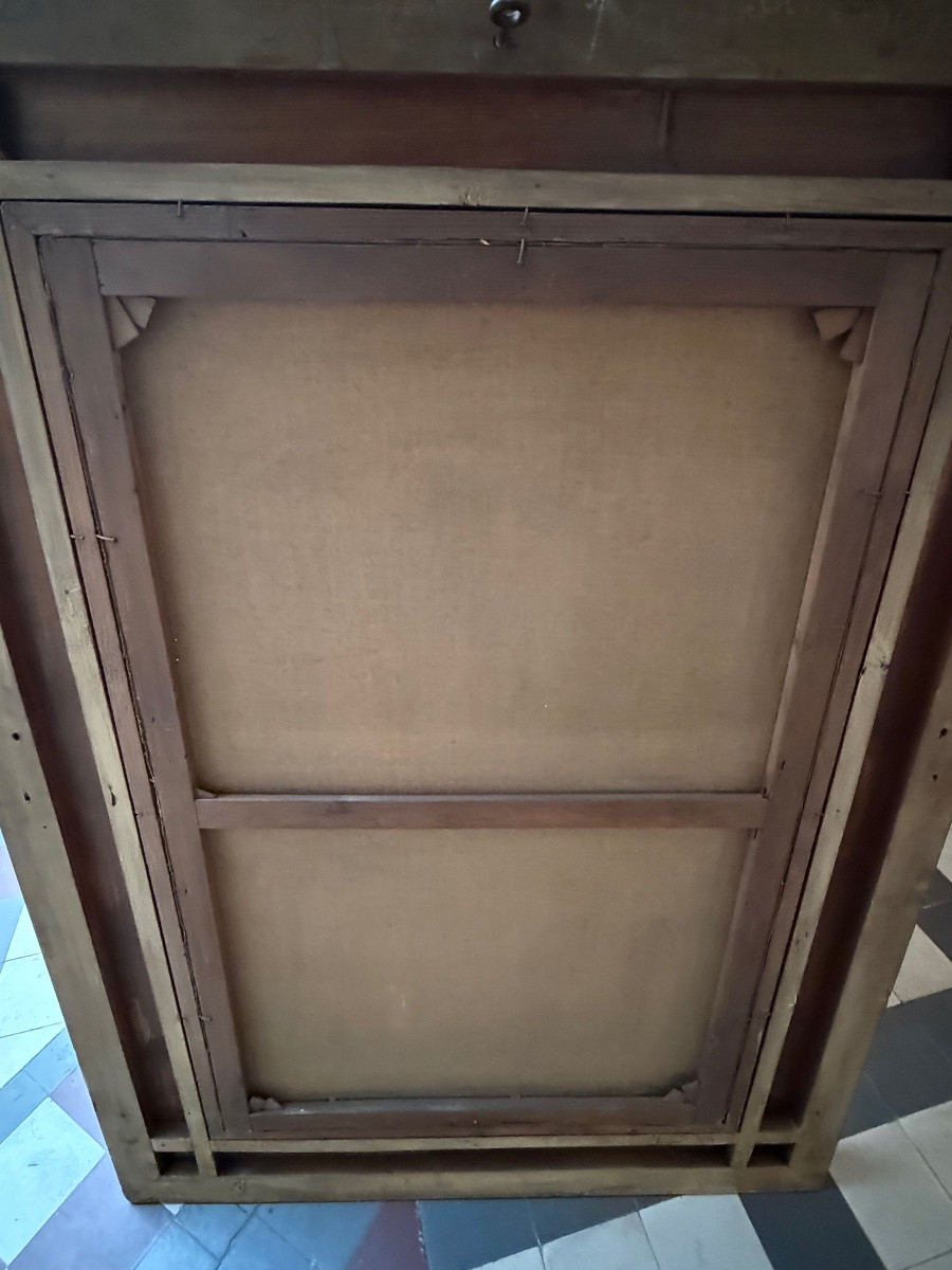 Important Oil On Canvas, Young Woman At The Fountain. Hermann.-photo-8