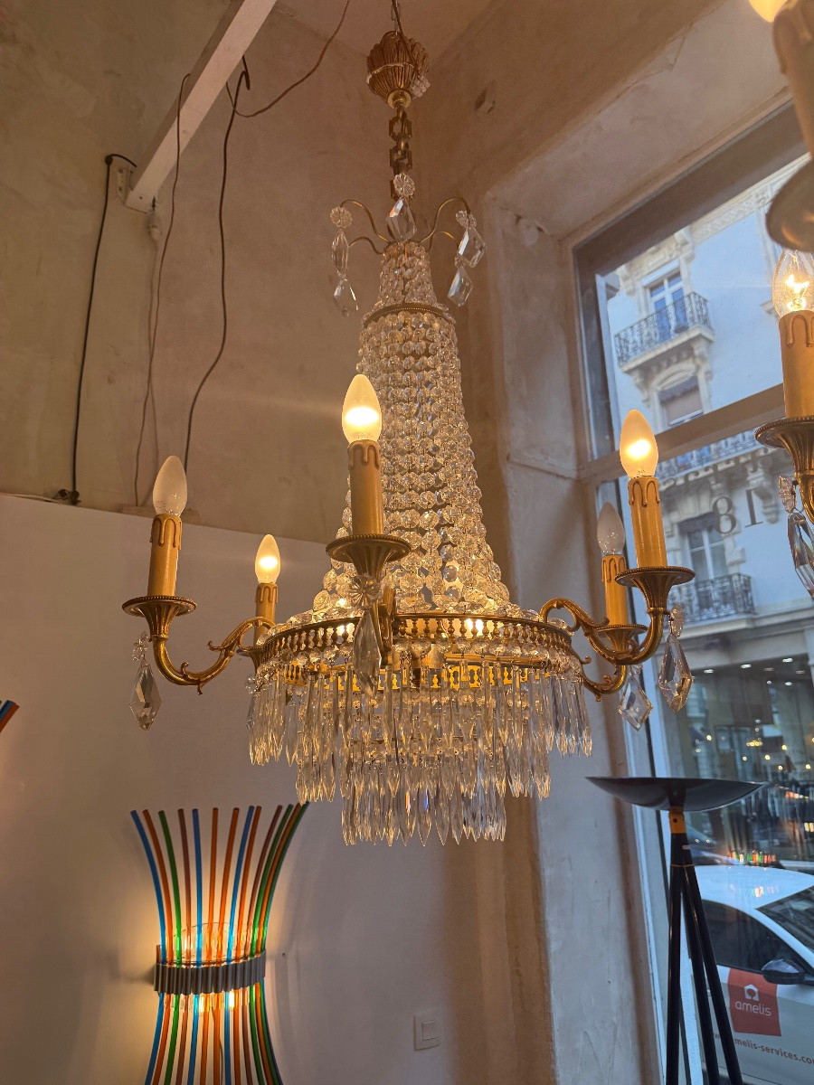 Paire de lustre à pampilles . -photo-3