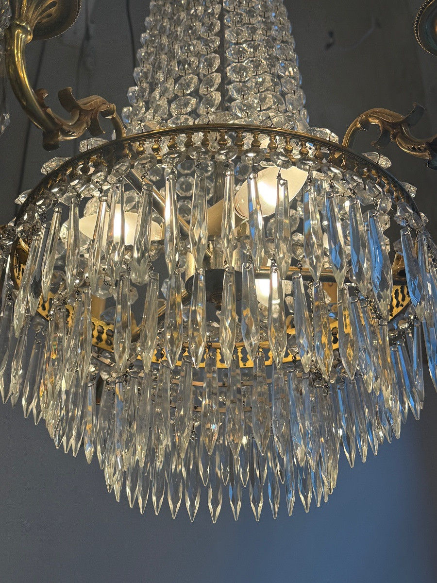 Paire de lustre à pampilles . -photo-2