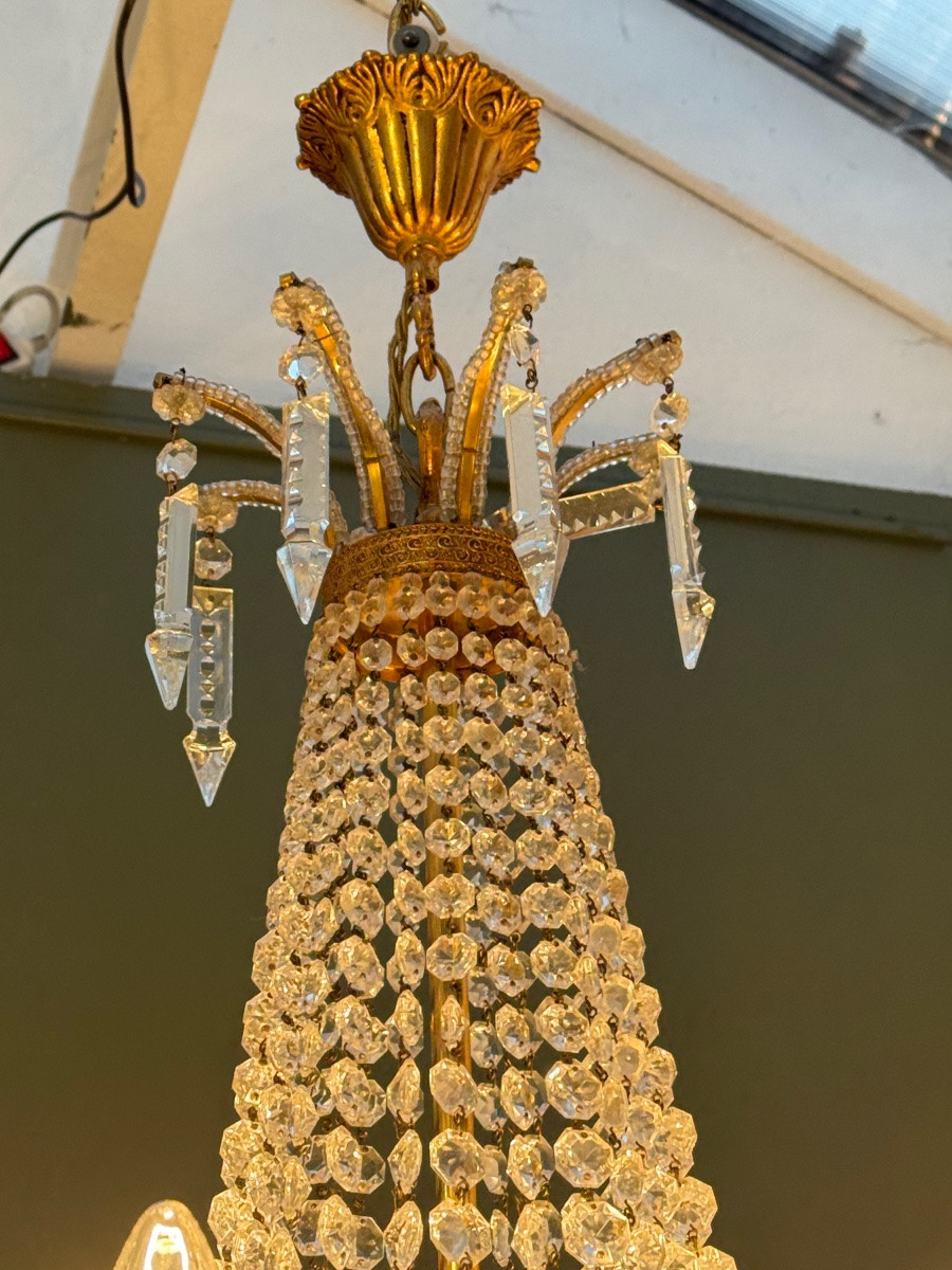 Hot Air Balloon Chandelier With Crystal Drops. -photo-2